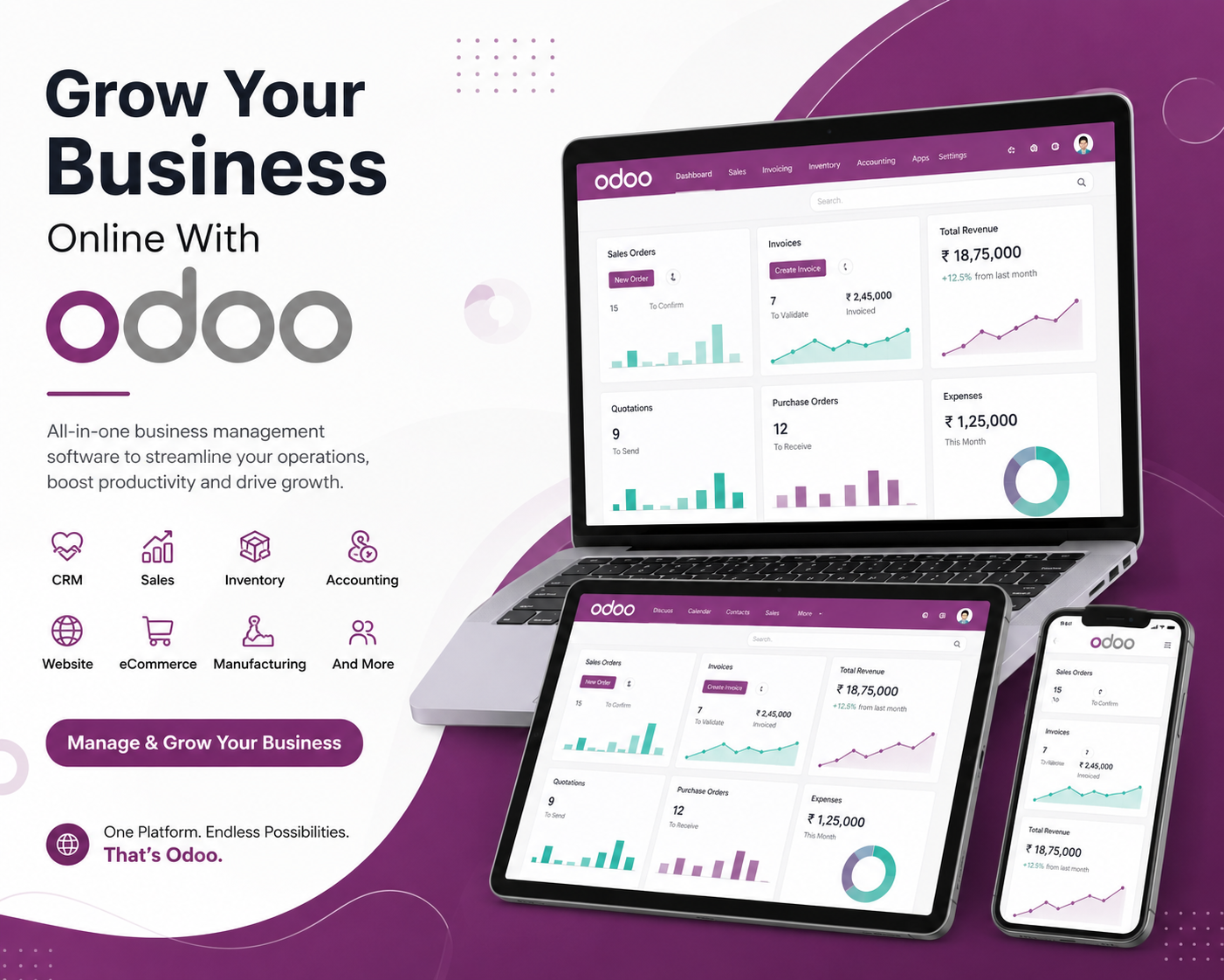 Odoo Open Source ERP business management software